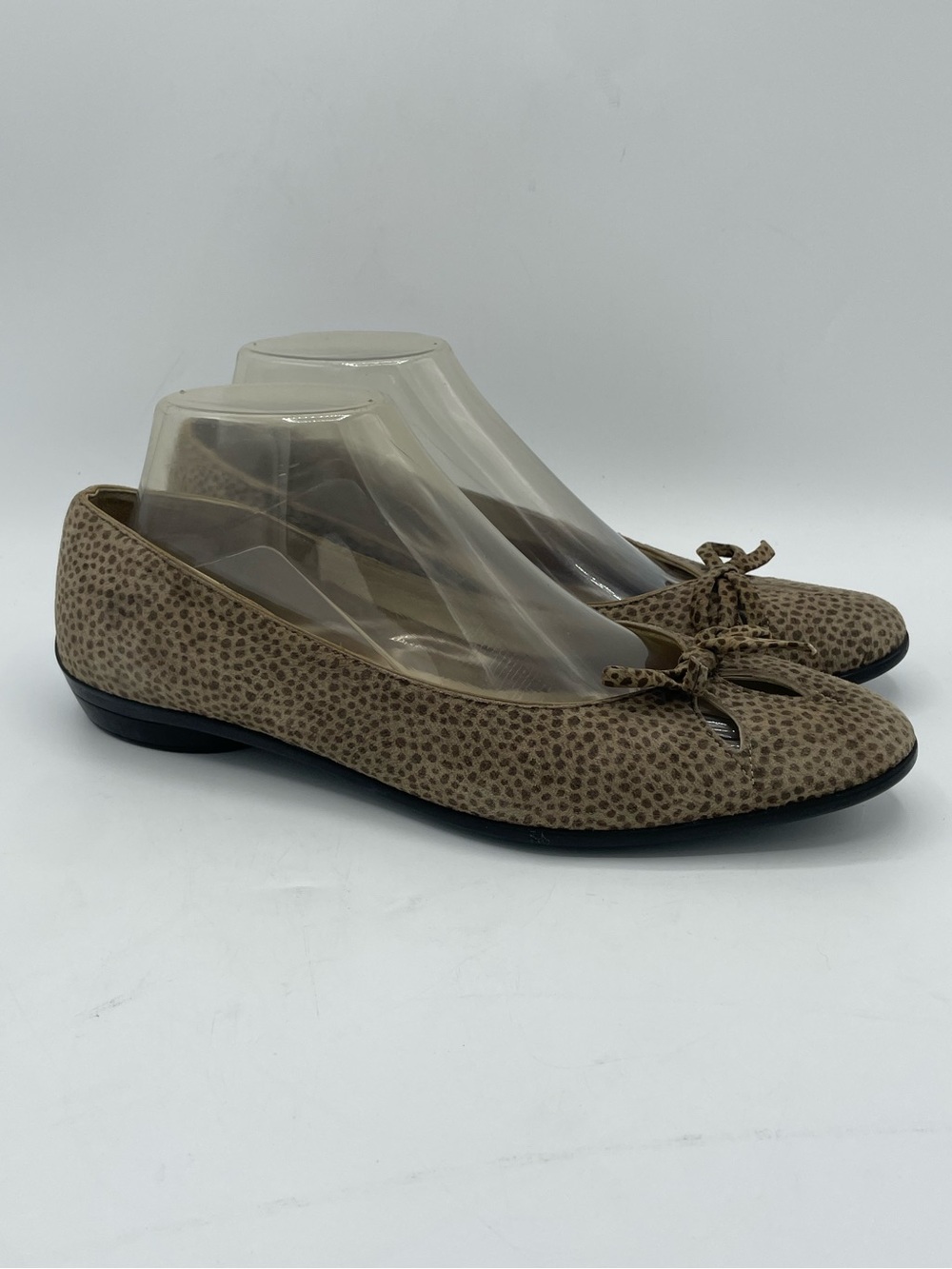 Salvatore Ferragamo Varina Suede Animal Print Ballet Flat.